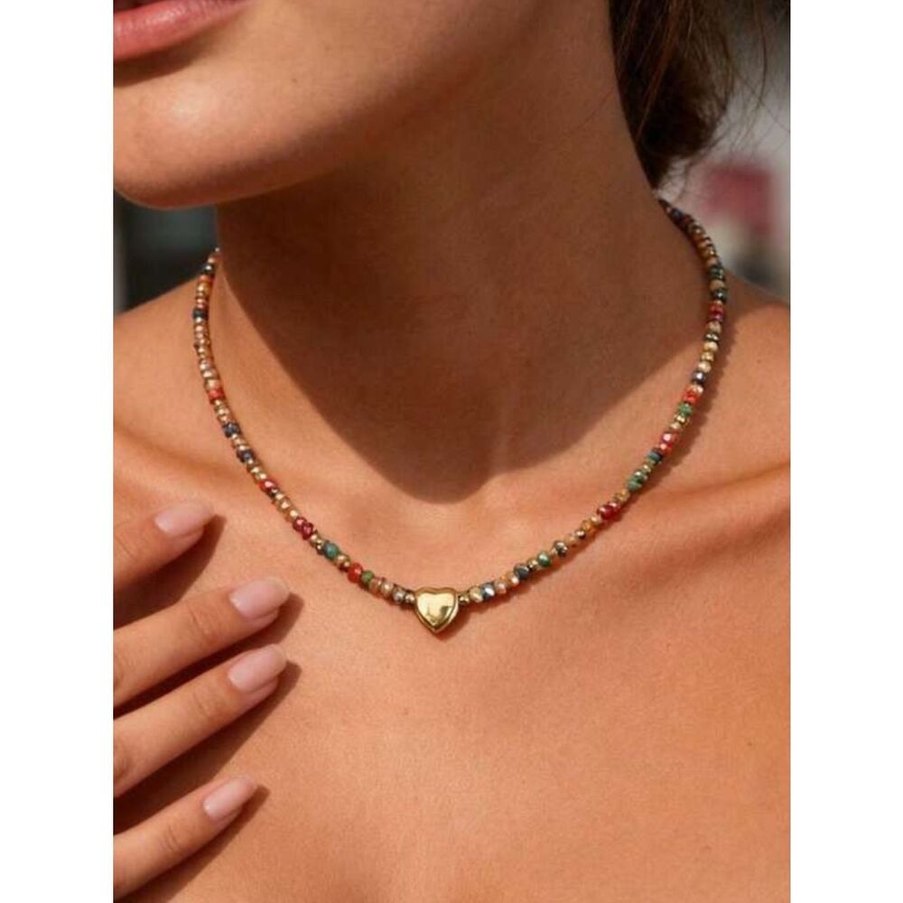 Boho heart necklace M1793